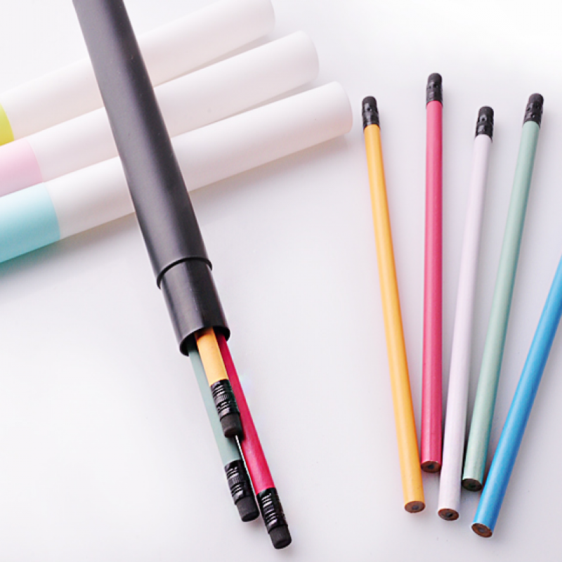 초등학교 어린이집 학원 연필3P+원통 학용품(300개-인쇄가능) 이미지