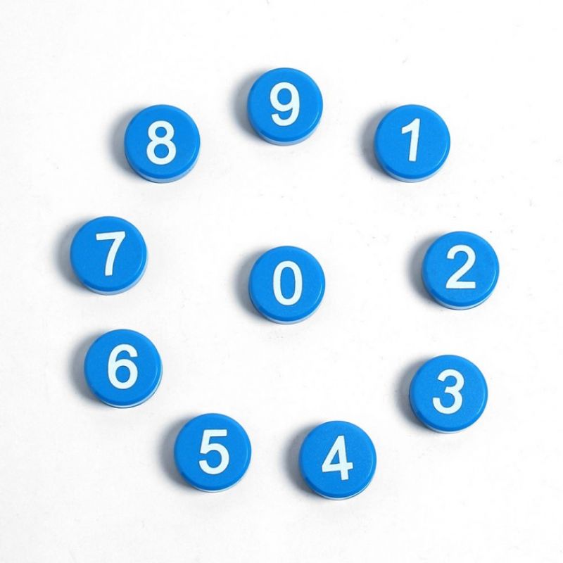 컬러 숫자 자석홀더 10p세트(블루) 이미지