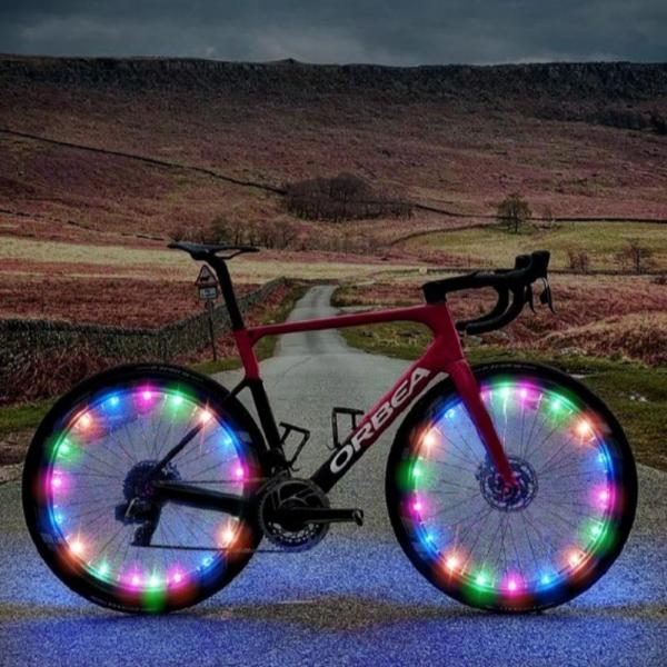 자전거 와이어 휠라이트 LED 바퀴 안전등 (컬러혼합) 이미지