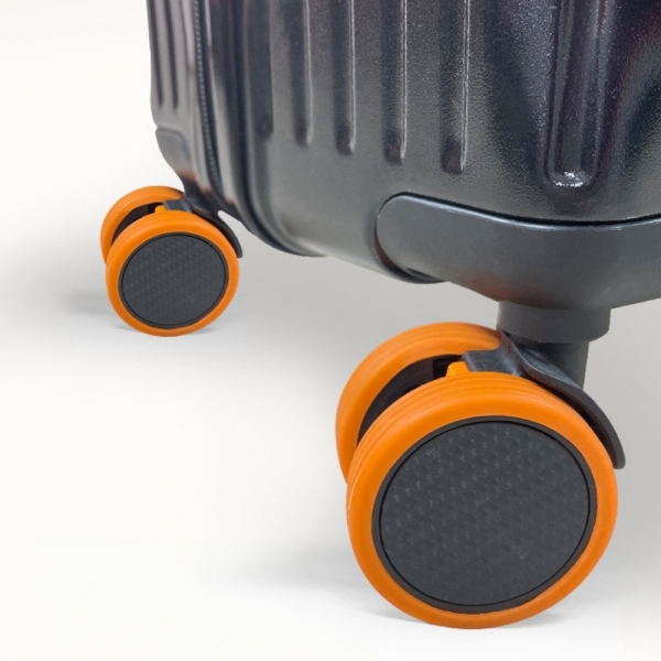 실리콘 소음방지 캐리어 바퀴 커버 덮개 오렌지 이미지