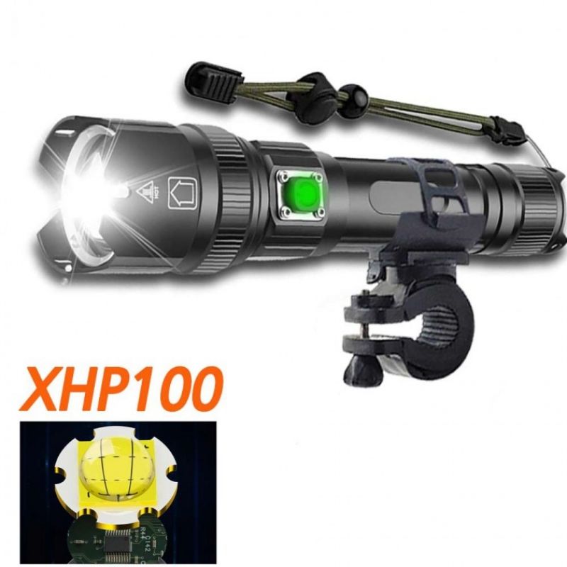 XHP100 LED 충전식 자전거 안전등 랜턴 후레쉬 전조등 자전거라이트 7200루멘 P9 이미지