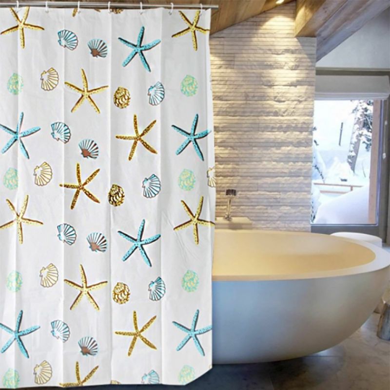 샤워커튼 150x180cm 패턴 목욕커텐 목욕커튼 욕실커튼 이미지