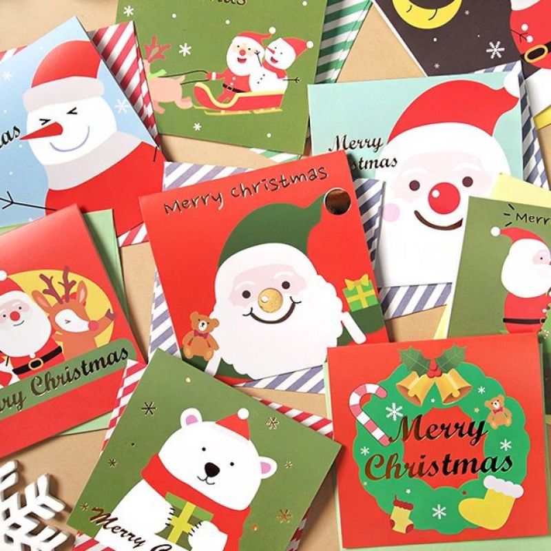 러블리 크리스마스카드 카드봉투세트 9장 1묶음 이미지