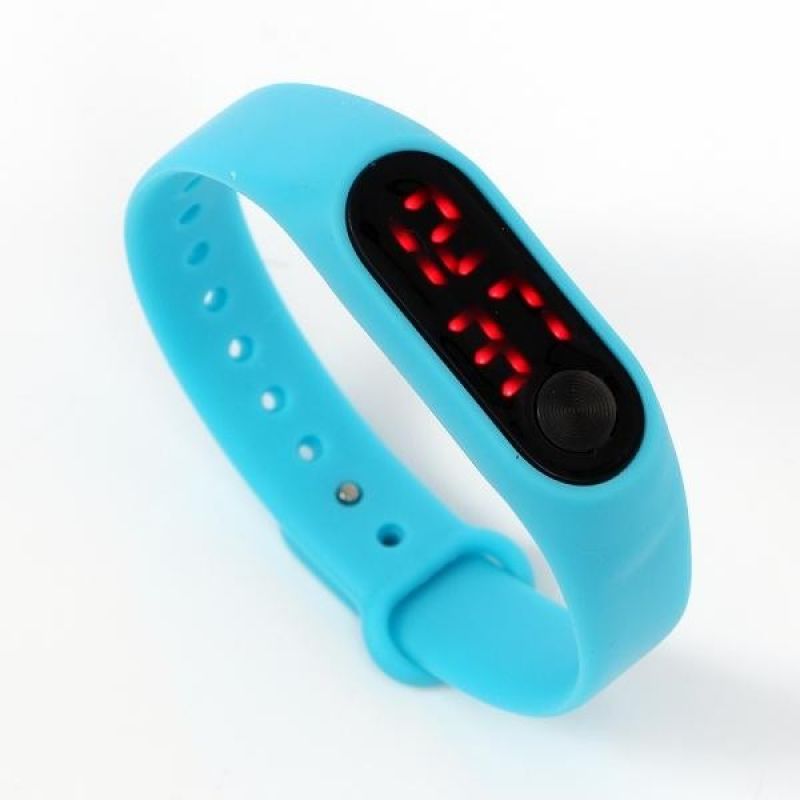 LED 컬러 실리콘 손목시계 운동 스포츠 손목시계 이미지