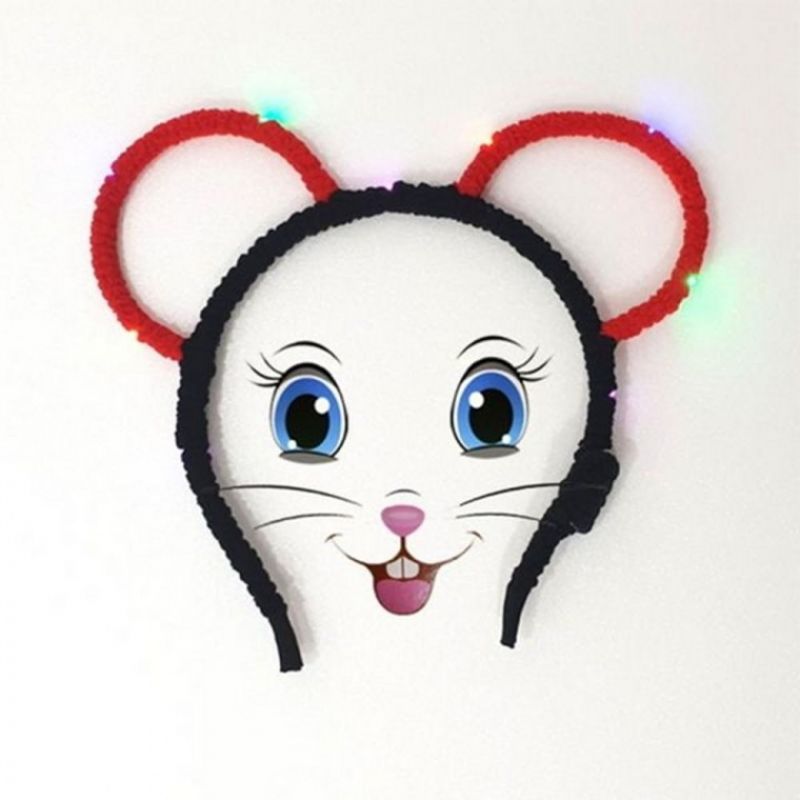 [파티클럽] LED 칼라 마우스 머리띠 20cmX17cm 이미지