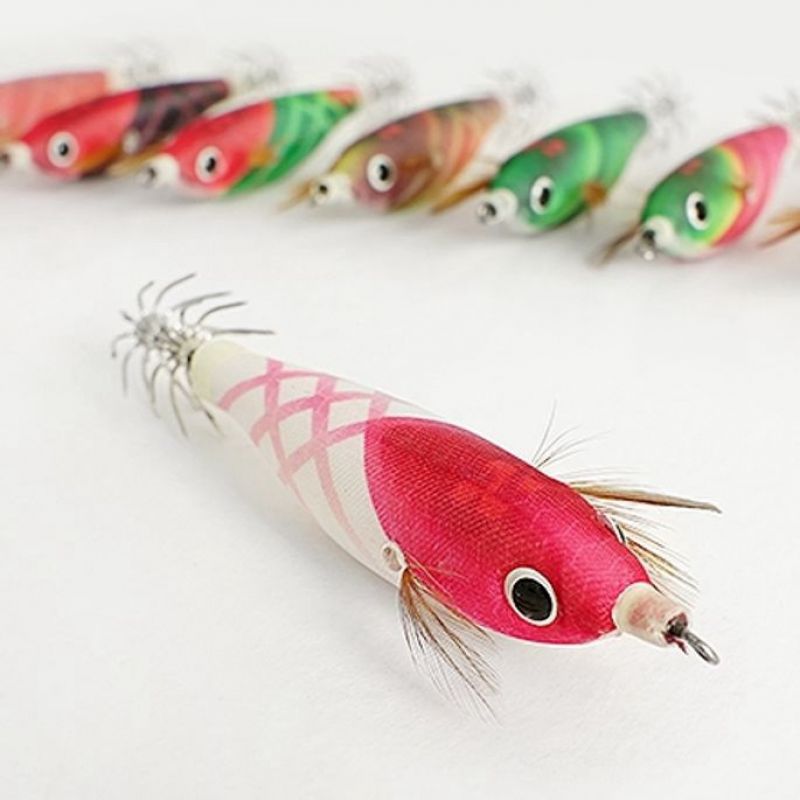 오징어 쭈꾸미 에기 핑크헤드 수평 애기 채비 바늘 이미지