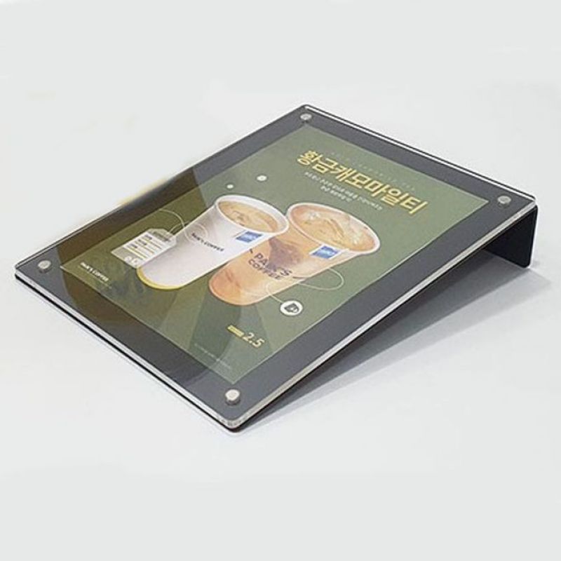 스틸 POP 꽂이 안내판 배너 메뉴판 테이블 광고판 A5 이미지