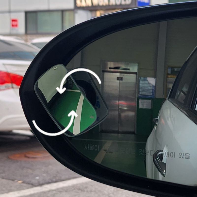 차량보조거울 각도조절 사이드미러 사각지대 보조거울 직사각 보조거울 이미지
