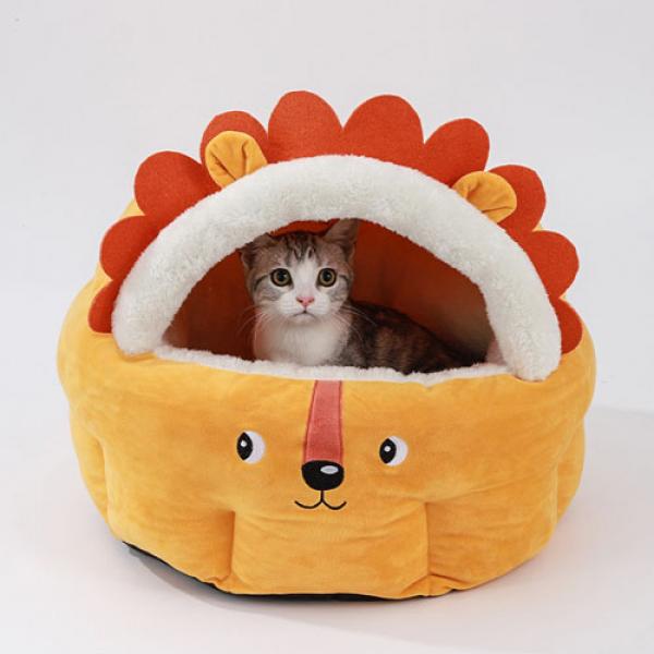고양이 침대 돔형 침대 애완용 침낭 하우스 이미지