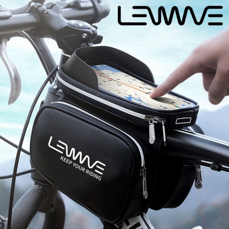 정품 런웨이브 듀얼 스마트폰 라이딩 자전거백 가방 수납가방 거치대 스마트폰 터치스크린 방수 이미지