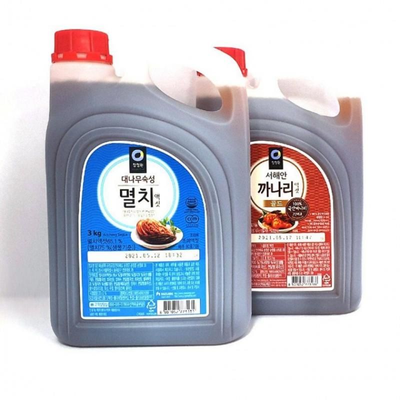 까나리액젓 멸치액젓 자연숙성 식자재 젓갈 말통 김장 3kg 조미액젓 식당용 업소용 청정원 이미지